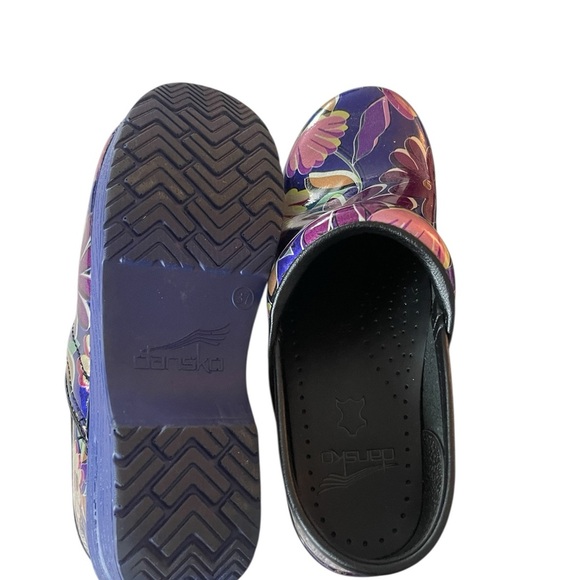 Dansko Professional Clog Indigo Floral Patent Leather EU 37 - Picture 4 of 7